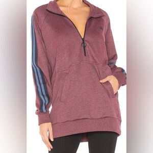 NEW REVOLVE LNDR ATHLETICS JUMPER SWEATER IN BURGUNDY MARL SZ S 4-6